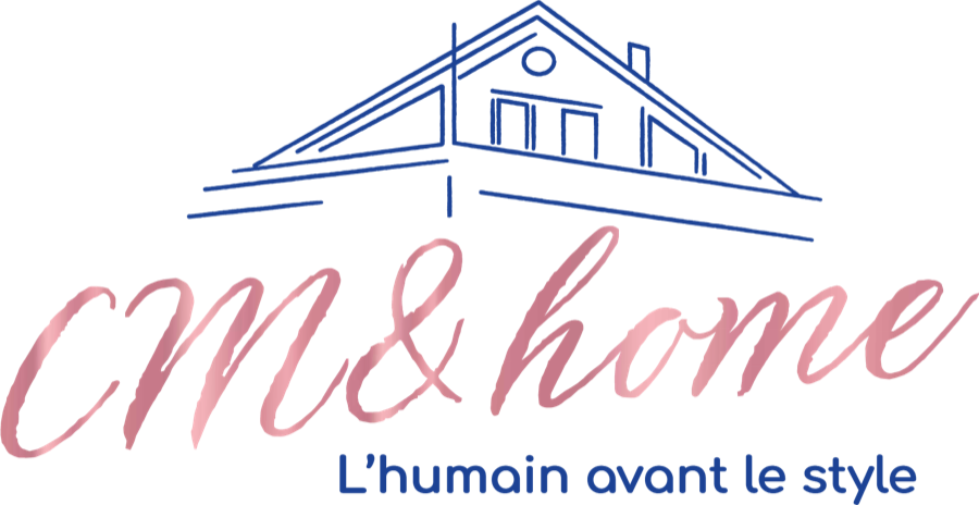 Logo CM&home avec la maison, L humain avant le style